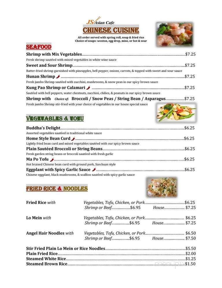 J's Asian Cafe - Alpharetta, GA menu_pic