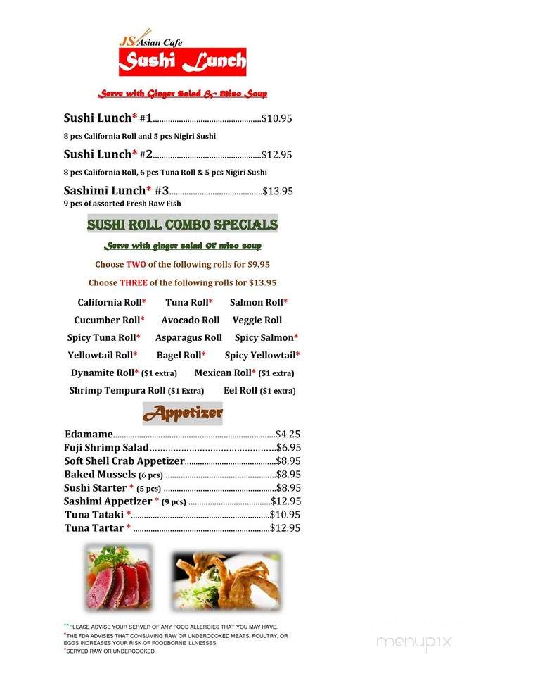 J's Asian Cafe - Alpharetta, GA menu_pic