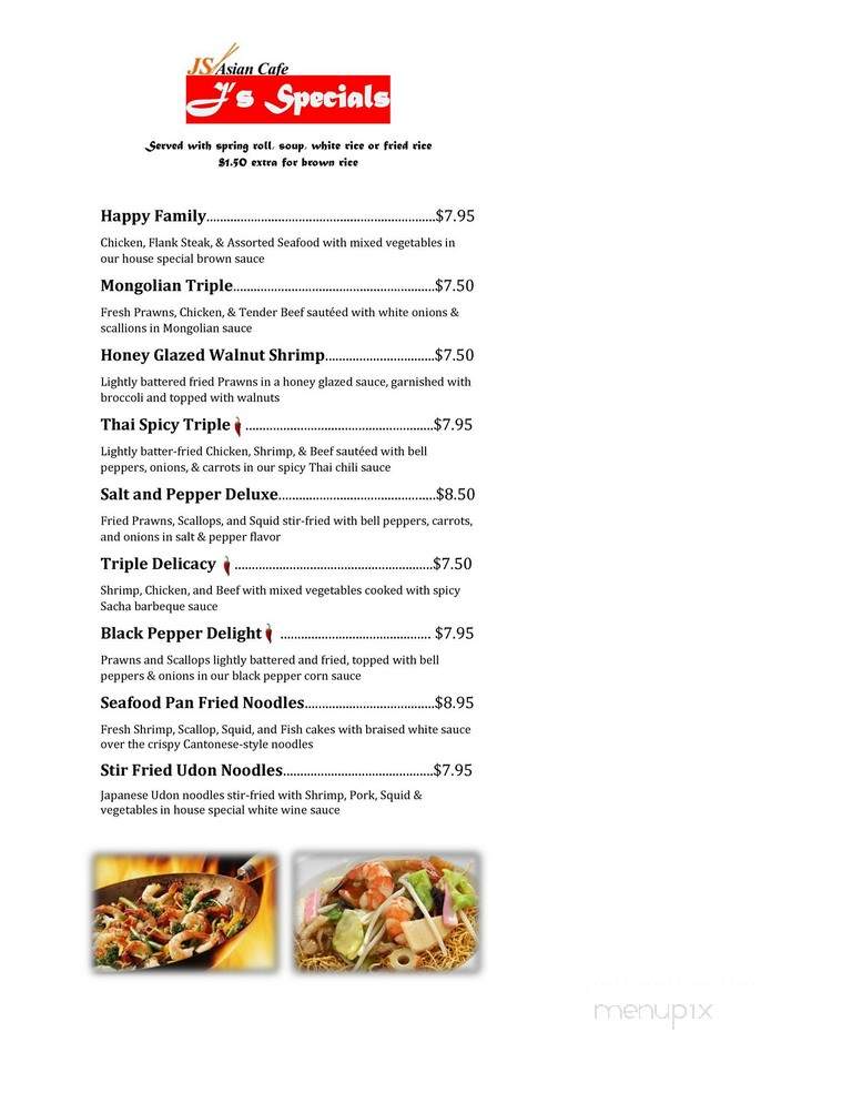 J's Asian Cafe - Alpharetta, GA menu_pic