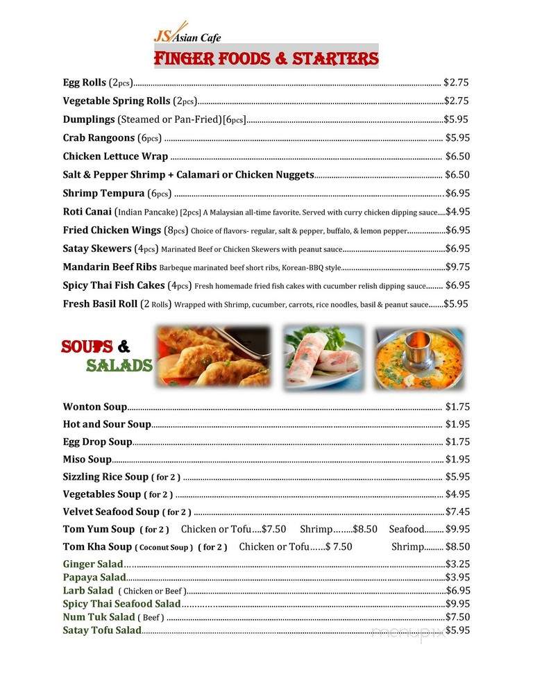 J's Asian Cafe - Alpharetta, GA menu_pic