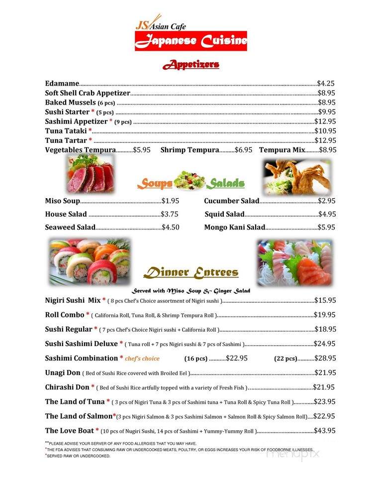 J's Asian Cafe - Alpharetta, GA menu_pic