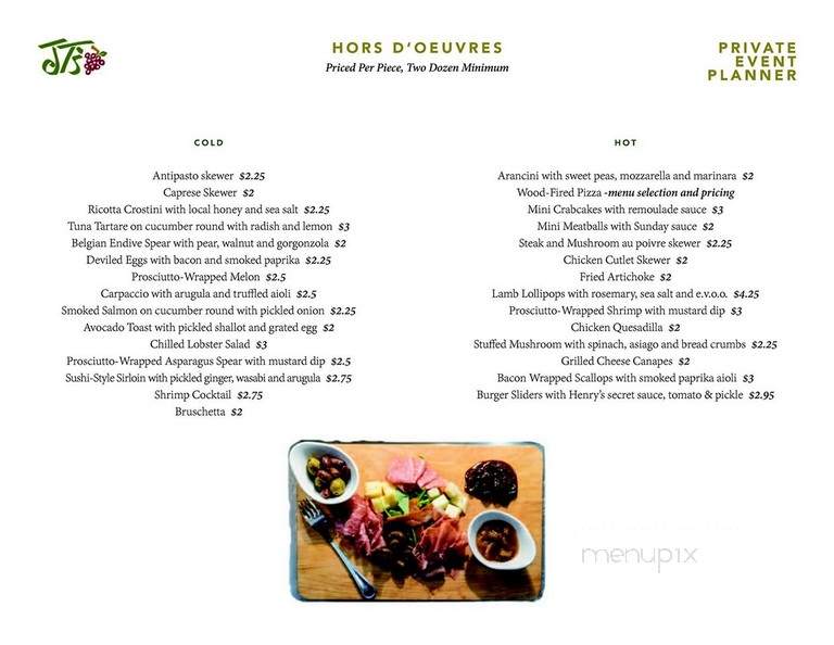 Jt's Urban Italian - Buffalo, NY menu_pic