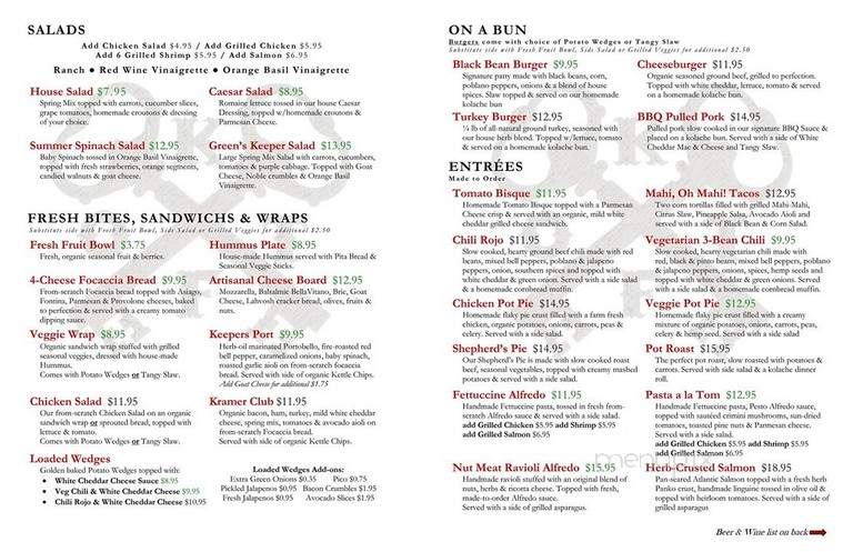 Keepers Of The Food Cafe - The Woodlands, TX menu_pic