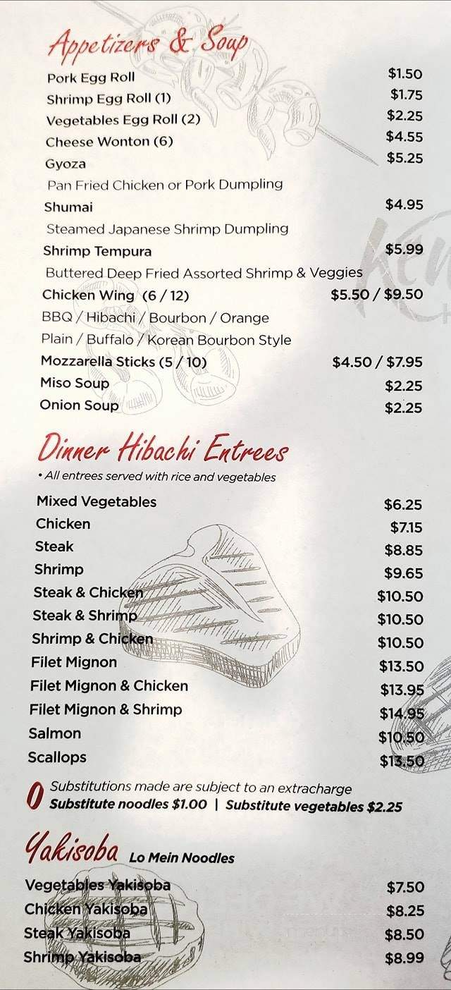 Kenko Hibachi - Lynchburg, VA menu_pic