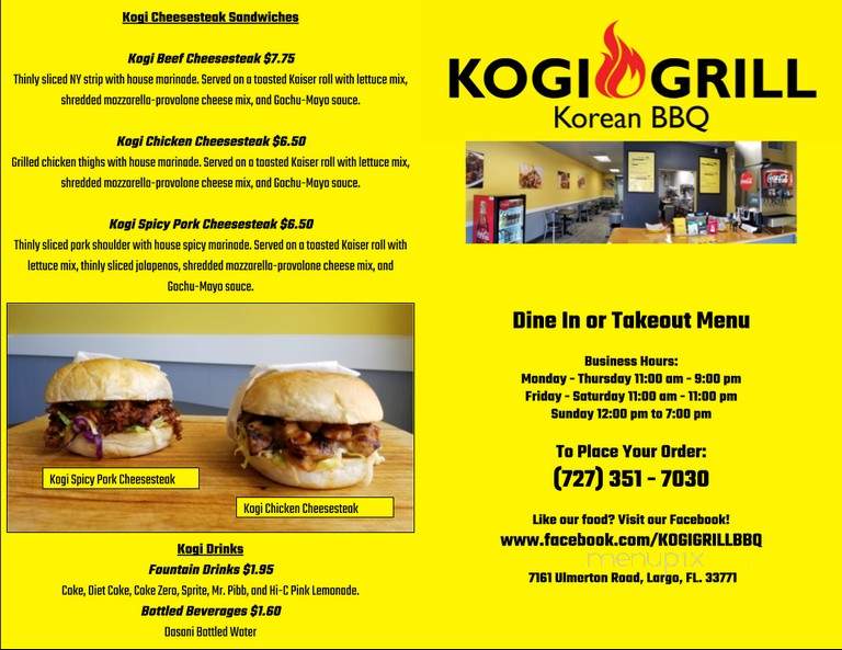 Kogi Grill - Largo, FL menu_pic