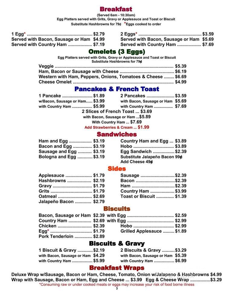 Kornerstone Kafe - Waynesville, NC menu_pic
