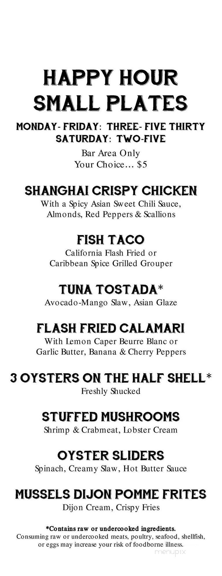Kruse & Muer on Woodward - Royal Oak, MI menu_pic