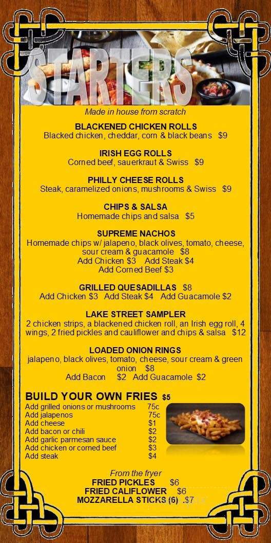 Lake Street Pub - Roselle, IL menu_pic