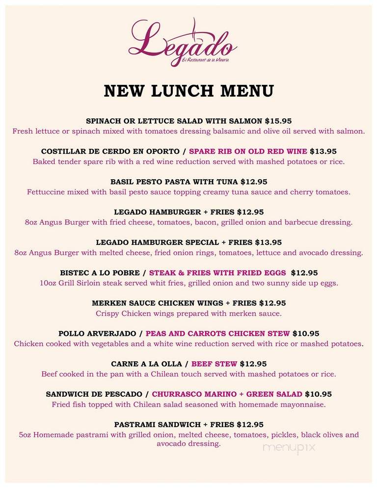 Legado Restaurant - Hollywood, FL menu_pic