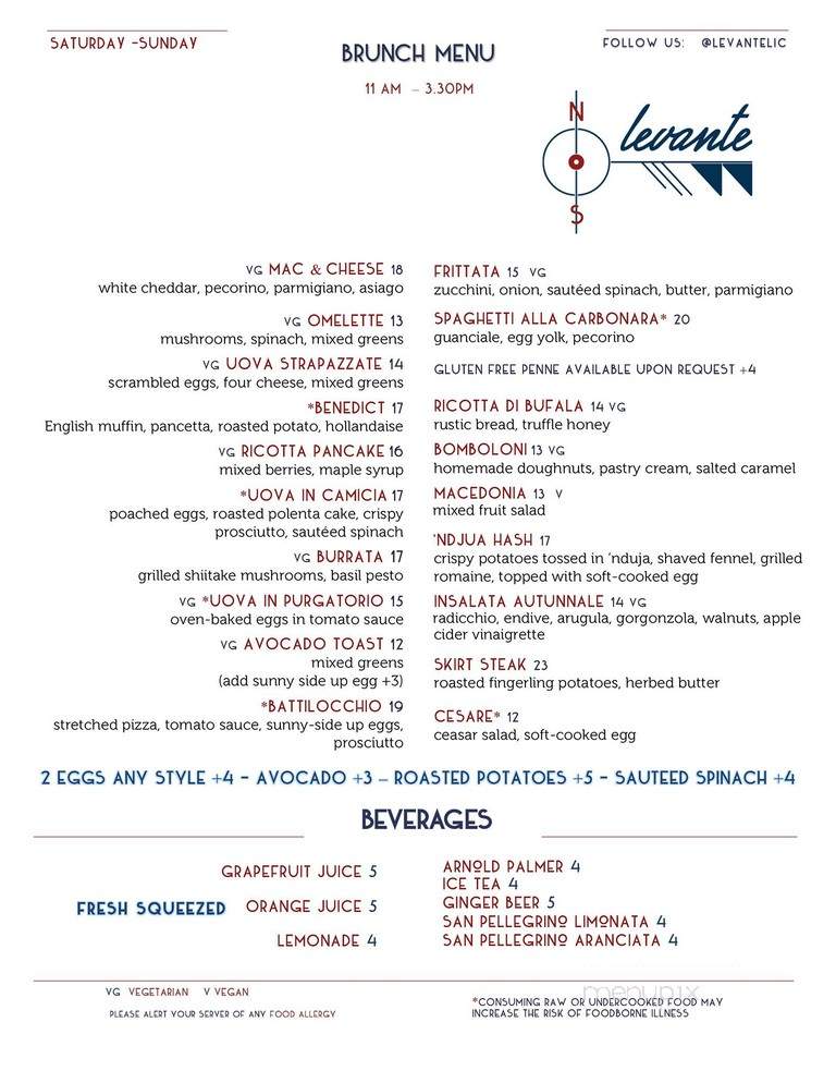 Levante - Long Island City, NY menu_pic