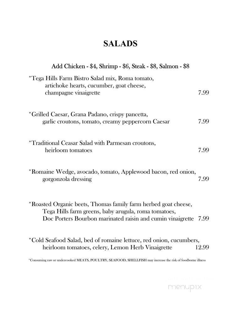 Lily's Bistro - Lake Wylie, SC menu_pic