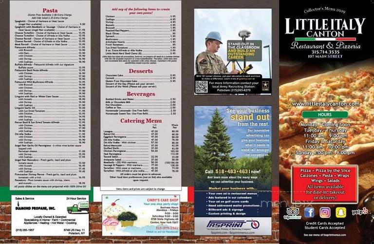 Little Italy - Canton, NY menu_pic