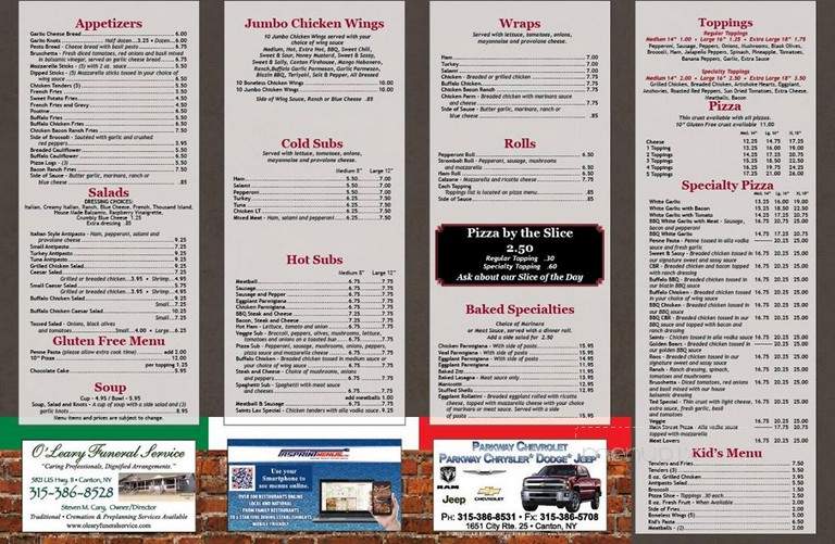 Little Italy - Canton, NY menu_pic