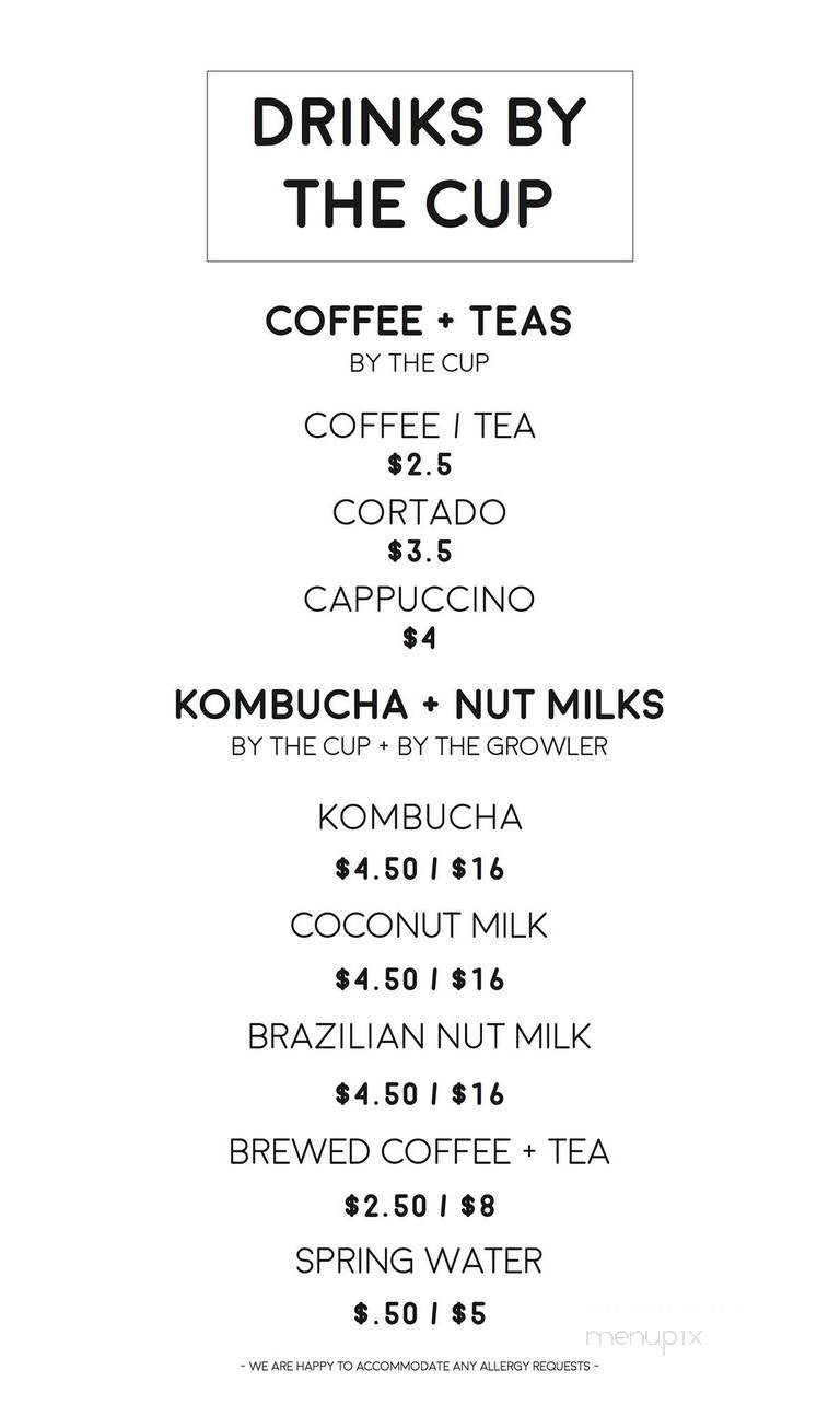 Local Yoga Cafe - West Chester, PA menu_pic