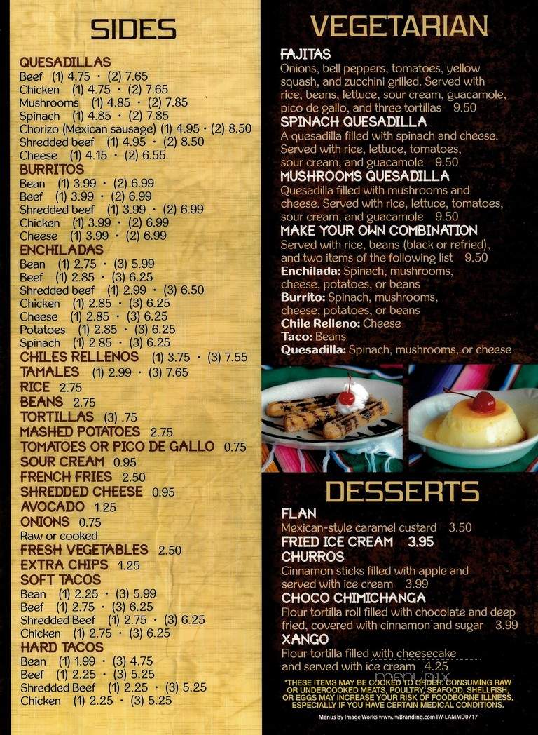 Los Amigos Mexican Restaurant - Hagerstown, MD menu_pic