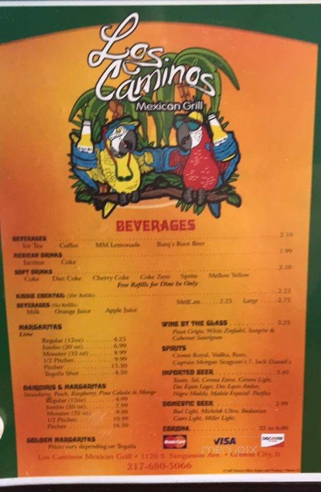 Los Caminos - Gibson City, IL menu_pic
