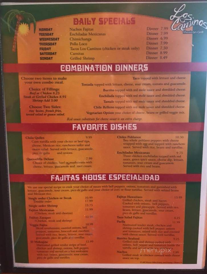 Los Caminos - Gibson City, IL menu_pic