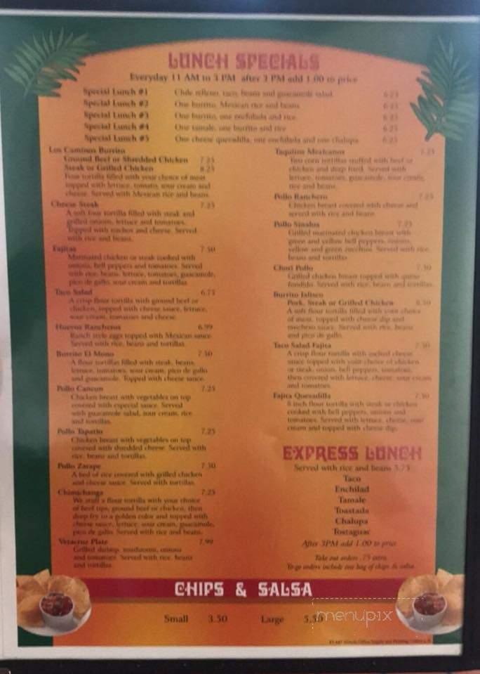 Los Caminos - Gibson City, IL menu_pic