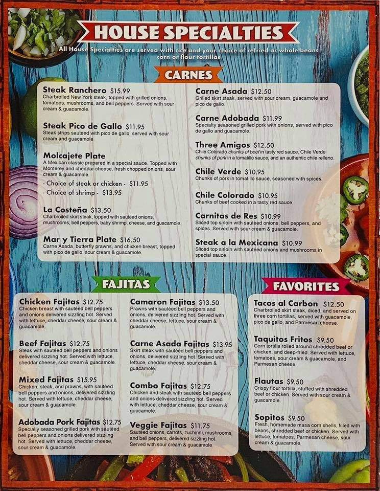 Los Girasoles - Grinnell, IA menu_pic