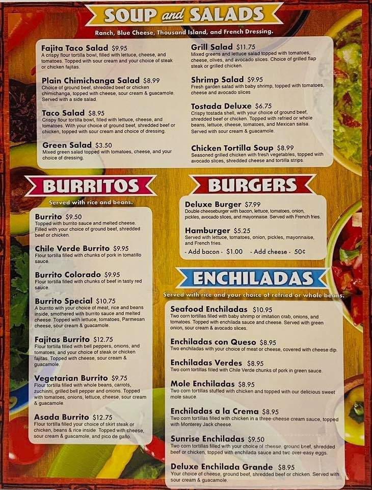 Los Girasoles - Grinnell, IA menu_pic