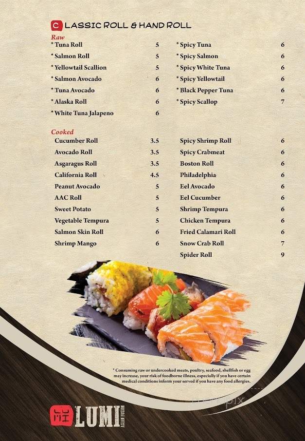 Lumi Asian Fusion - North Haven, CT menu_pic