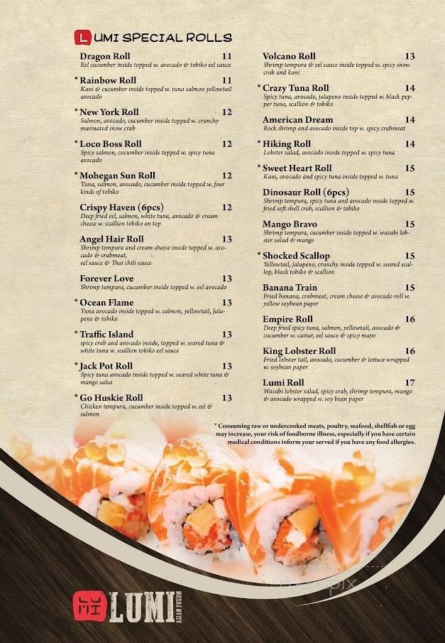 Lumi Asian Fusion - North Haven, CT menu_pic