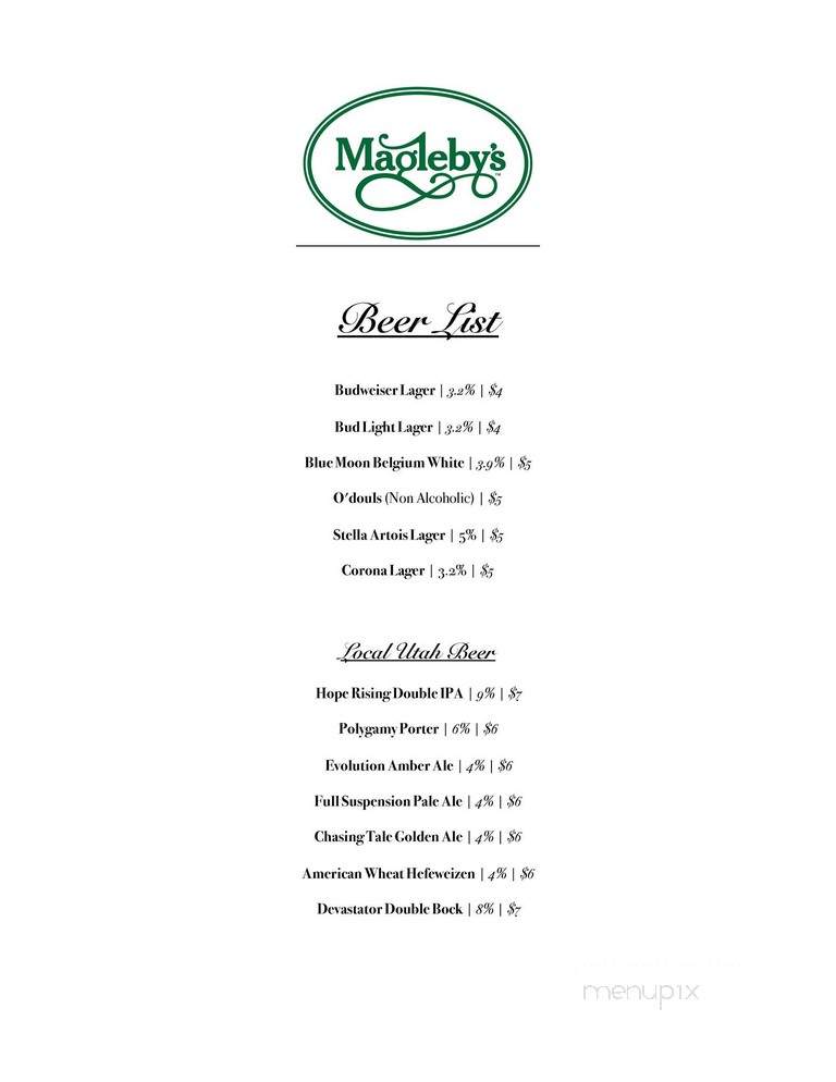 Magleby's - St. George, UT menu_pic