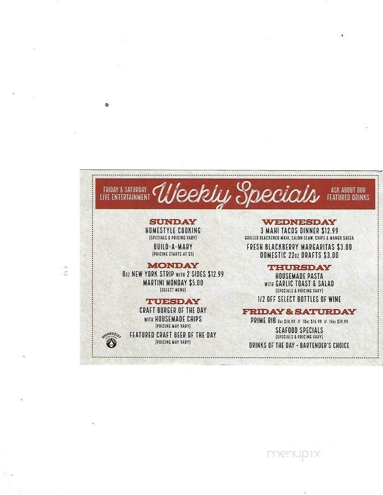 Mail Pouch Saloon - Swanton, OH menu_pic