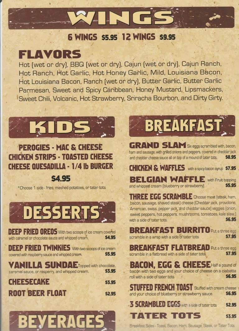Menu of Main Street Sports Bar & Grill in Ellwood City, PA ...