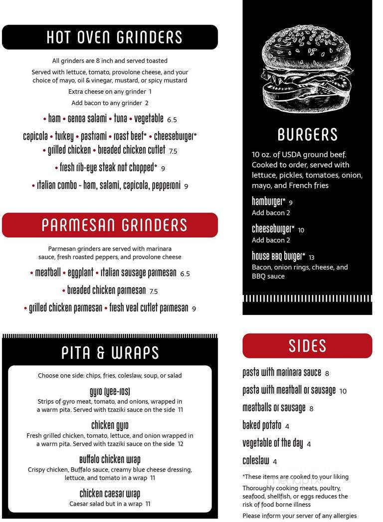 Manny's Simsbury Pizza & Family Restaurant - Simsbury, CT menu_pic