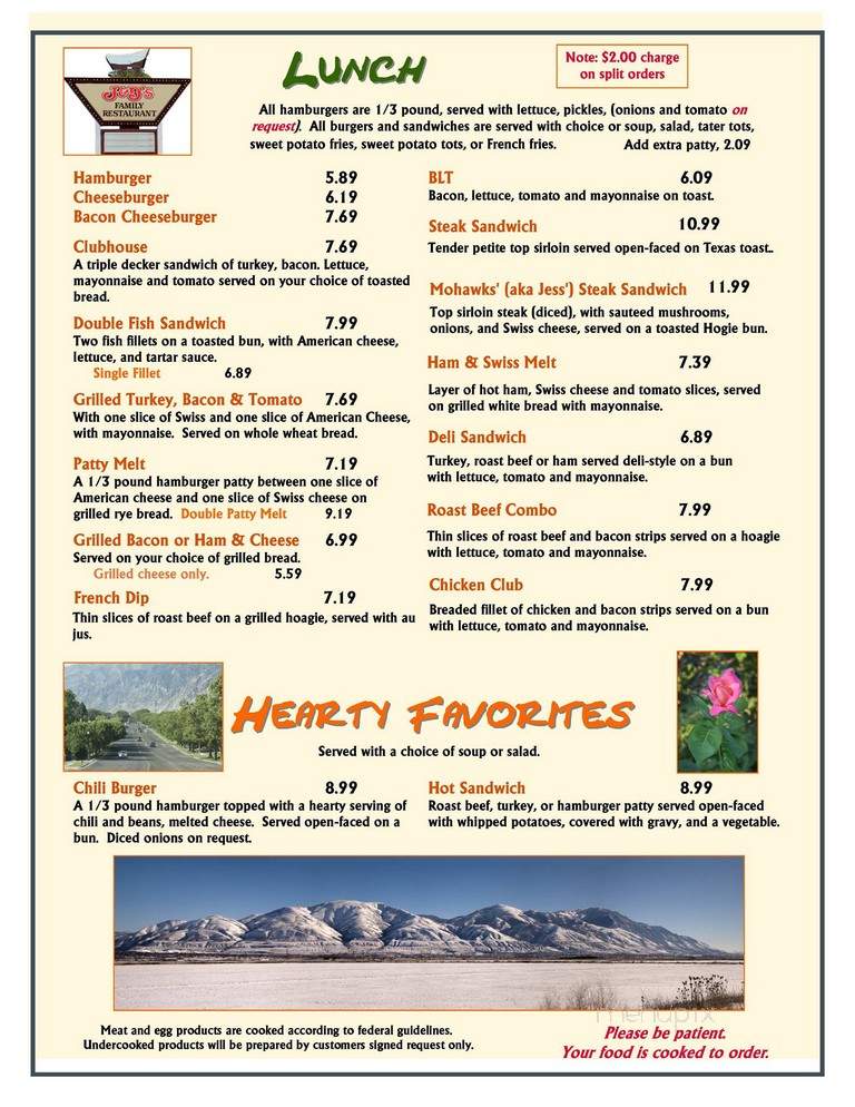 Mario's - Brigham City, UT menu_pic