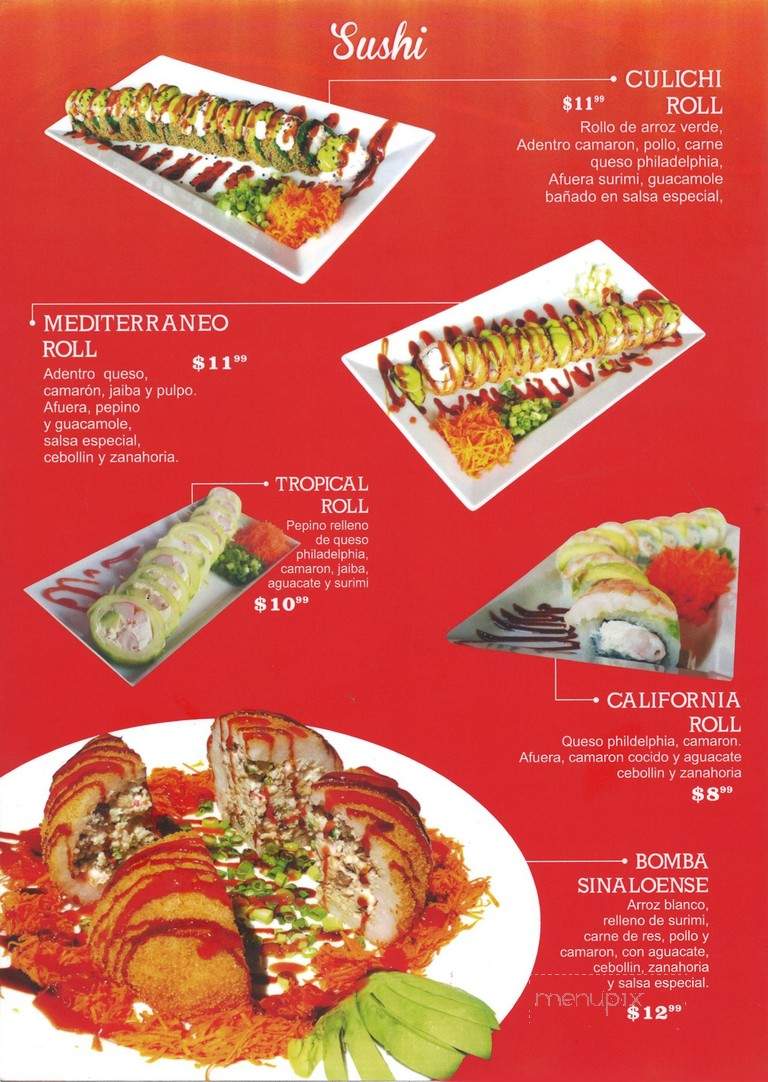 Mariscos El Culichi - Brownsville, TX menu_pic