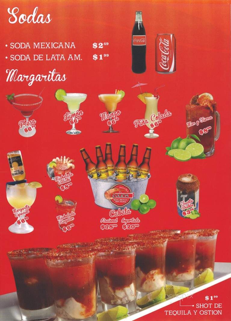 Mariscos El Culichi - Brownsville, TX menu_pic