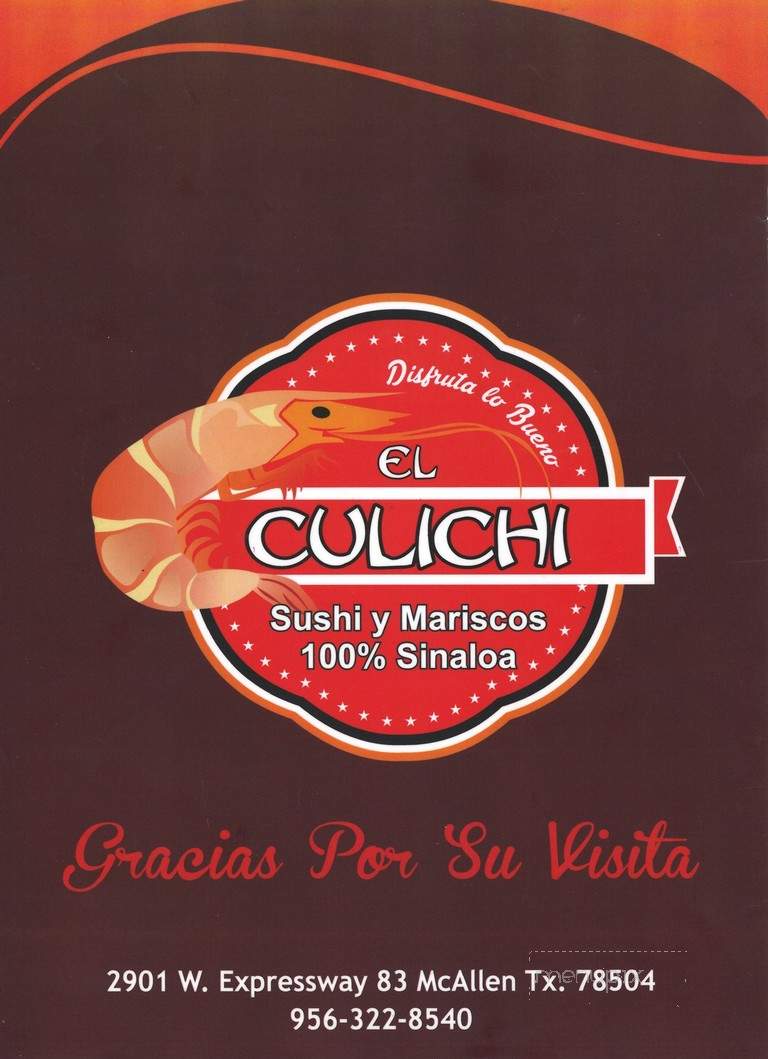 Mariscos El Culichi - Brownsville, TX menu_pic