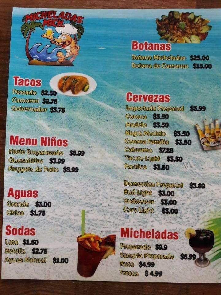 Mariscos El Jr - Sanger, CA menu_pic