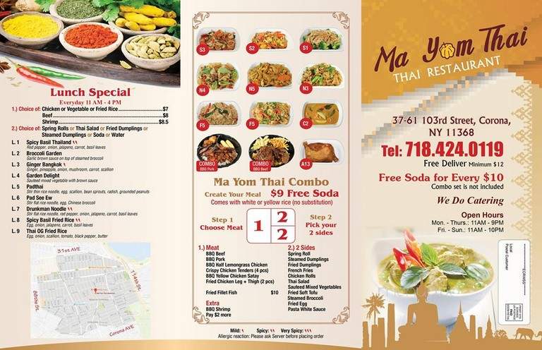 Ma Yom Thai - Queens, NY menu_pic