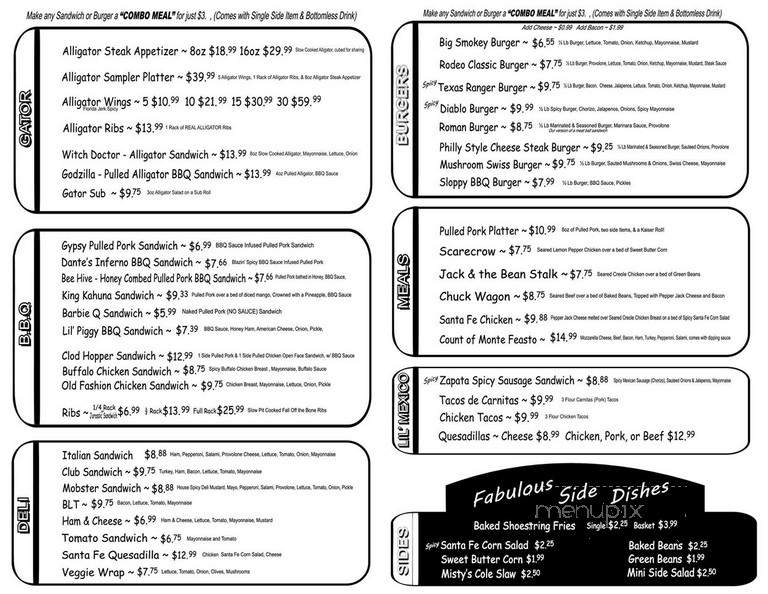 M C Garrett's - Alford, FL menu_pic