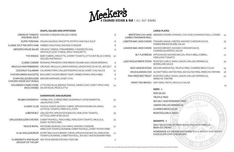 Meekers A Colorado Kitchen - Greeley, CO menu_pic