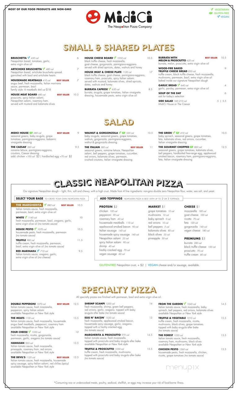 MidiCi The Neapolitan Pizza Company - Estero, FL menu_pic