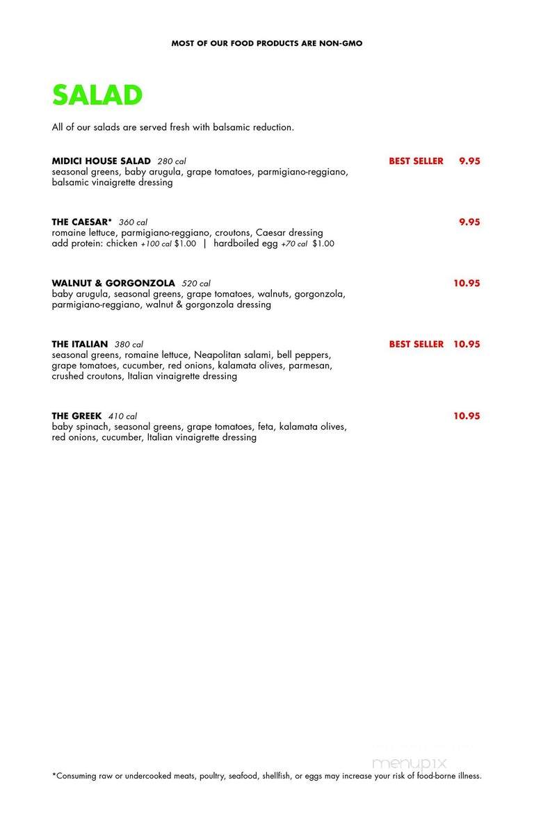 MidiCi The Neapolitan Pizza Company - White Marsh, MD menu_pic