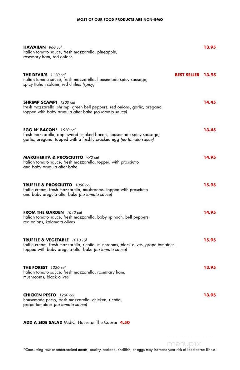 MidiCi The Neapolitan Pizza Company - White Marsh, MD menu_pic