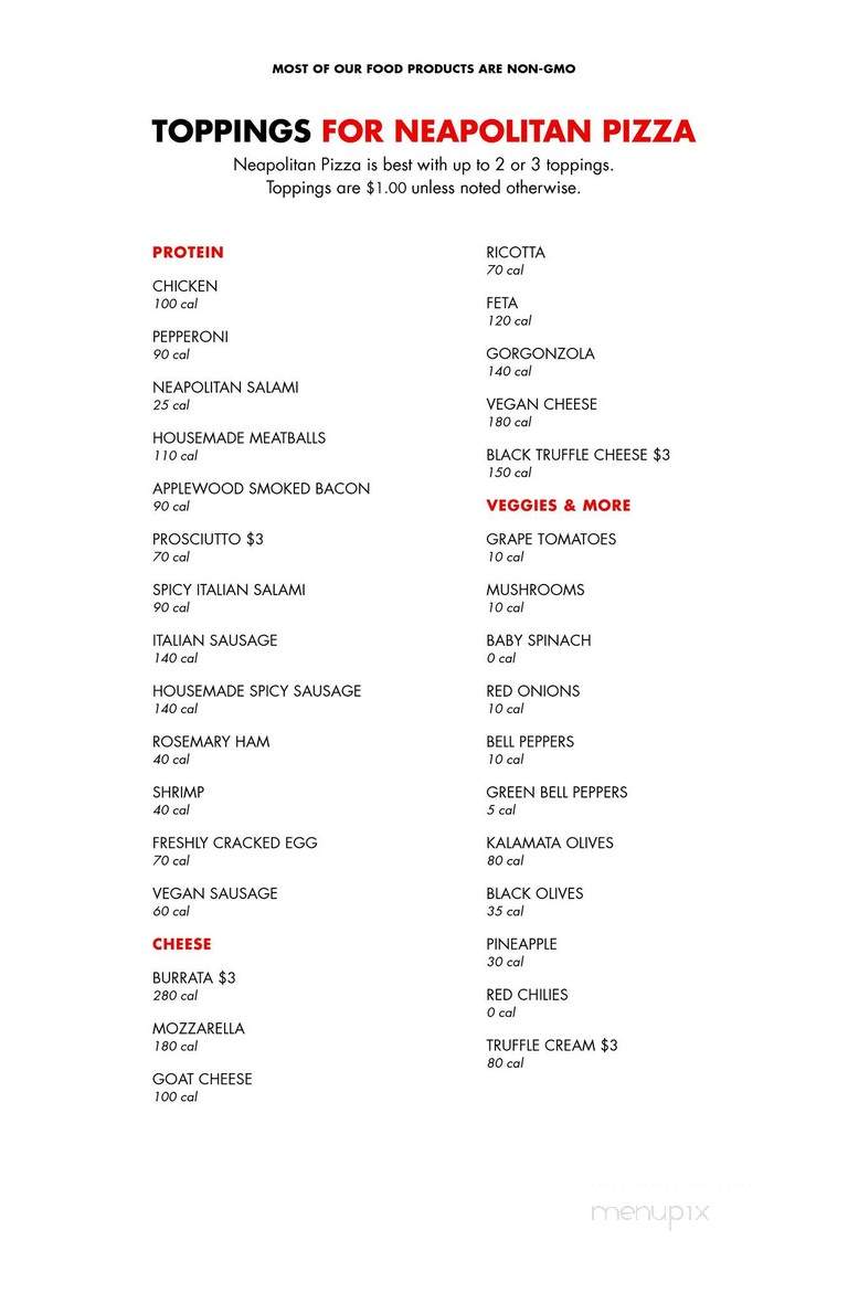 MidiCi The Neapolitan Pizza Company - White Marsh, MD menu_pic