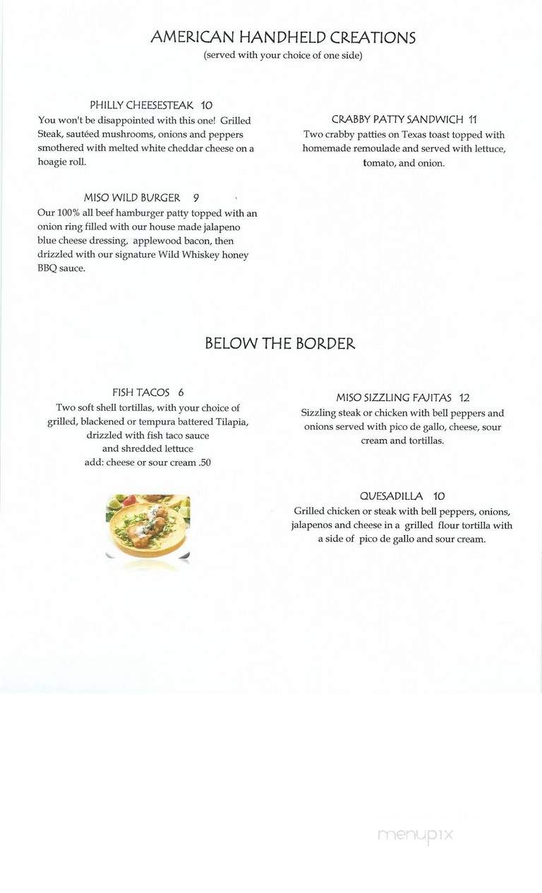 Misos International Bistro - Greenville, SC menu_pic