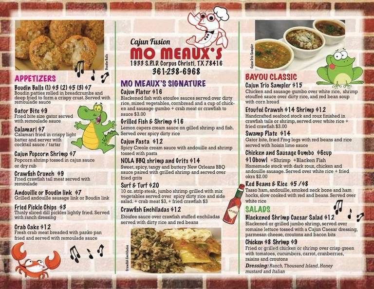 Mo Meaux's Kitchen - Corpus Christi, TX menu_pic
