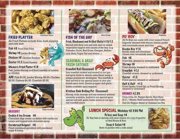 Mo Meaux's Kitchen - Corpus Christi, TX menu_pic