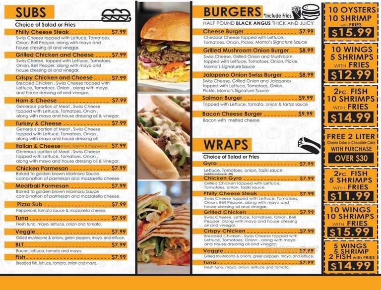 MOMO's lunch - Jacksonville, FL menu_pic