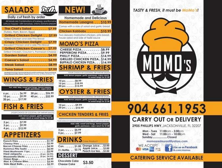 MOMO's lunch - Jacksonville, FL menu_pic