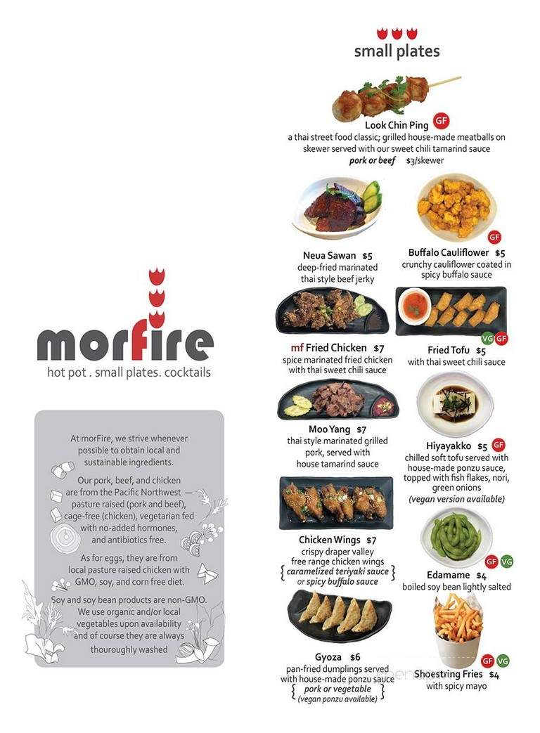 Morfire - Seattle, WA menu_pic