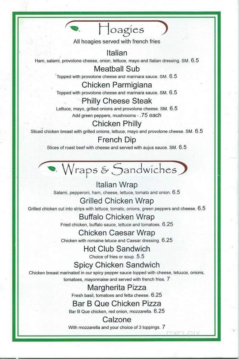 Mosca's Restaurant - Burlington, NC menu_pic