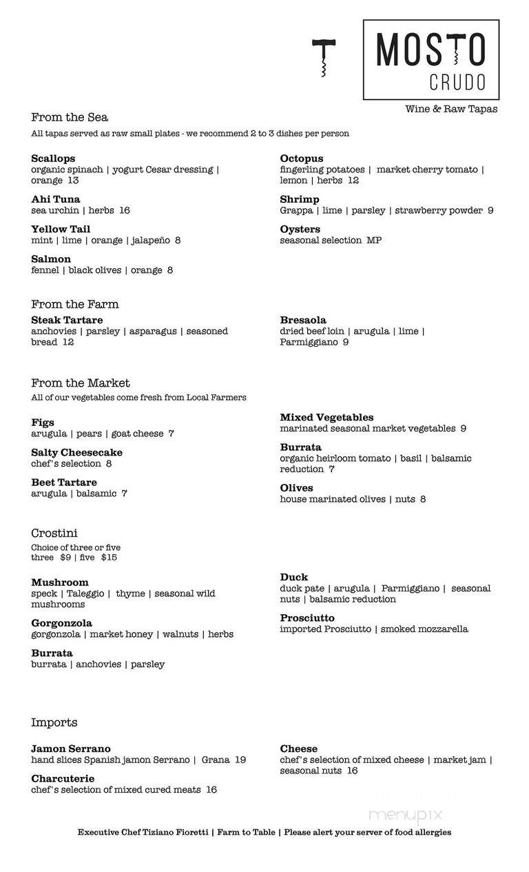 Mosto Crudo - Santa Barbara, CA menu_pic